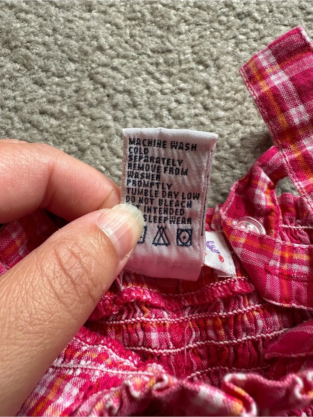 Baby Girl Gymboree Vintage Rainbow Tag 6-12 Month Pink Plaid Romper cotton